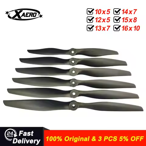 XAERO 2PCS Nylon Propeller 10x5 to 16x10 Direct Drive for RC Airplane FF/M-Electric 10x5/12x7/13x7/1