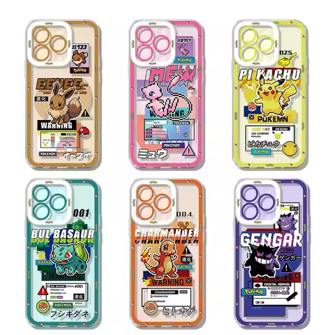 HOT P-Pokemon Pikachu Bulbasaur Phone Case For Xiaomi Redmi Note A7 15 15C 14 13 12 12S 11 10 A1 A2 