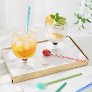 Glass Stirring Spoon Coffee Dessert Sugar Ice Cream Stirring Tea Milkshake Spoonfor Tableware Kitchen Cafe Bar Gift