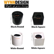 Wynn Design Surface Eyeball Casing Single Set with GU10 Holder White Black Casing Round Shape Eyeball Lampu Effect(C135)