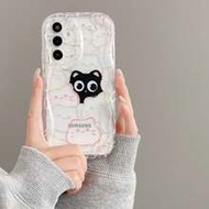 1pc Colorful Gradient Cat Stacked Cat Head Cream Pattern Soft Shell Anti-Drop Cream Shell Asymmetric