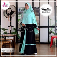 GAMIS WANITA SET HIJAB MUTIA SYARI BAHAN MOSSCRAPE BUSUI FRIENDLY Baju Muslim Pengajian Ibu - Ibu
