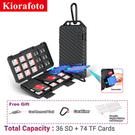Kiorafoto การ์ด SD 30กล่องเก็บการ์ดหน่วยความจำ & การ์ด Micro SD 60อุปกรณ์จัดระเบียบพกพาที่ใส่ที่เก็บ