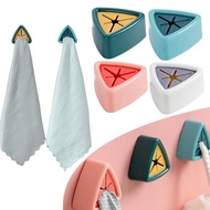 4 Pcs Towel Holder Sucker Wall Rack Washing Cloth Rag Hook Free Punch Storage Hanger Hand Towel Dish