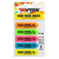 SIGN HERE - STICKY NOTE V-TRO