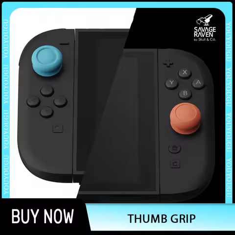 Savage Raven by Skull & Co. JoyCon Thumb Grip Set Joystick Cap Thumbstick Cover for Nintendo Switch
