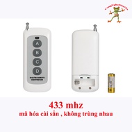 Remote 4 nút RF 433Mhz có anten (nhưa Trắng)