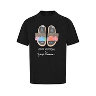 法國精品Louis Vuitton LV草間彌生聯名南瓜拖鞋短袖T恤 代購非預購