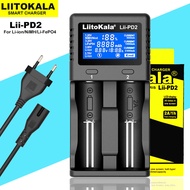 Liitokala Lii-PD2 3.2V 3.7V 3.8V 1.2V 25500 18650 18350 26650 20700 14500 NiMH Lithium LiFePO4 Rechargeable Battery Charger
