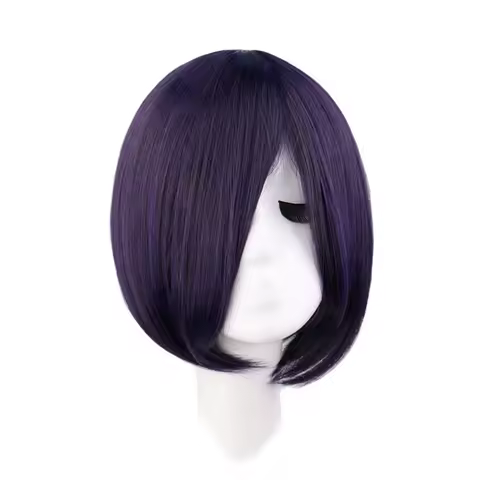 Touka Kirishima Cosplay Wigs Tokyo Ghoul Cosplay Hair Wigs Heat Resistant Synthetic for Comic Black 