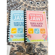 worksheet jawi suku kata terbuka dan tertutup