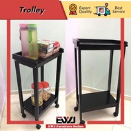 Ready Stock 👍EWJ 2333 Multi Rack/Brown & Black/Full Solid Wood