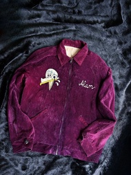 藏品釋出|1950s suka jacket藍紫色單面穿橫須賀刺繡夾克棒球外套
