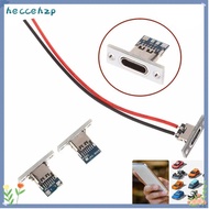 HECCEHZP USB Jack, Waterproof 2Pin Female Connector Jack, Charging Data Port Type-C Type-C Plug Stri