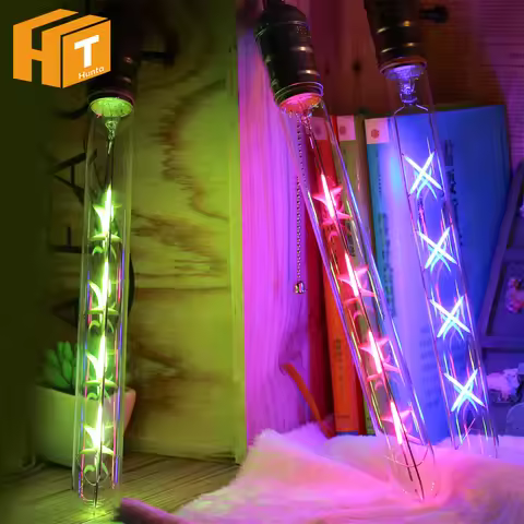 8W T300 LED Tubular Filament Bulb E27 220V Colorful Decoration LED Bulb Light Retro Edison Light For