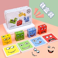 Children's Face-Changing Cube Building Blocks Toy Wholesale Parent-Child Interactive Desktop Battle 