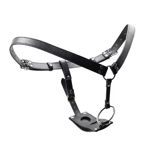 Faux Leather Double Penetration Strapon Panties Women Waist Harness Crotch Belt Underwear Fetish Wea