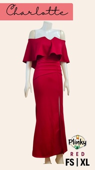 CHARLOTTE WEDDING GOWN Off Shoulder Ladies Bridal Ninang Sponsor Debut Women’s Maxi Long Dress Forma