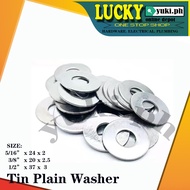 GALVANIZED ( G.I ) THIN PLAIN WASHER ( 1 KILO ) 5/16, 3/8 , 1/2
