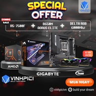 AMD COMBO Computer Set (R5 7500F + B650M AORUS ELITE + DELTA RGB 6000MHz 32GB 16GBx2)