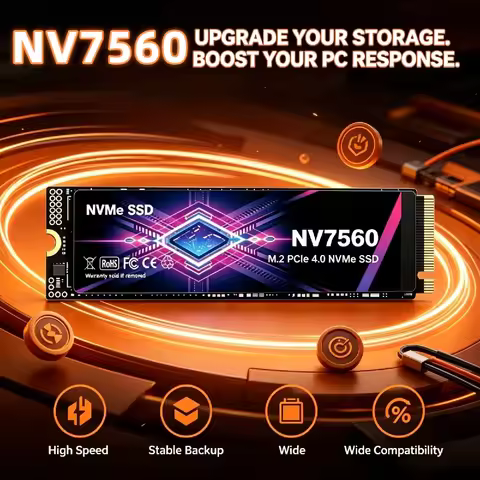 M.2 2280 NVMe SSD NV7560 PCIe4.0 X4 7300MB/s High Performance Solid State Disk TLC 3D NAND 1TB 2TB 4