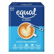 Sweetener Equal Classic Sugar Replacement 100 sticks