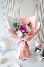 紫色玫瑰永生花束 厄瓜多爾 日本永生花 | 保鮮花 | 檯花 | 玫瑰 | 繡球花 | 紫陽花| 玻璃罩| 玫瑰花 | 禮物 | 聖誕禮物 | 生日 | 情人節 | 新年 | 散水禮物 | 謝師禮 |