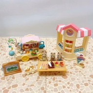 森林家族 絕版可麗餅店+玩具攤