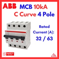 ABB MCB 10kA C Curve 4Pole (32A / 63A) Miniature Circuit Breaker