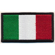 Italy Flag sew-on decorative embroidered fabric patch: for sewing on garments