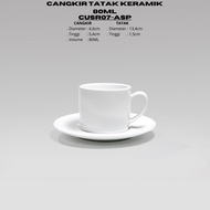 80ML Ceramic Tatak Cup (1PSG) Plain By Indo Keramik Coffee Cup & Saucer Multipurpose Quality /CUSR07