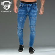 Eaglade Skinny Jeans Men 1977 in Blue Stretchable  C03