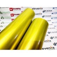 Skotlet Gold Metalik Doff  pnjang 1 meter lebar 45 cm | Sticker Gold Satin Metallic Doff Skotlet Kun