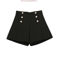 (JANUARY BRAND) SMLXL2XL Women's High Waist Short pants女装高腰短裤罗马弹力面料后腰伸缩裤头-JN5709