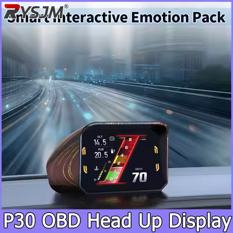 P30 Speedometer RPM Meter HUD OBD2 Display Car On-board Computer AFR Time Speed Voltage Display Mult