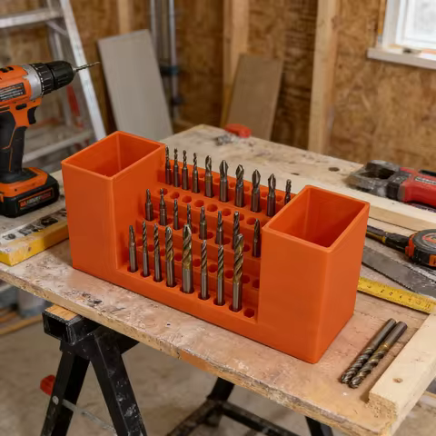 Drill Bit Storage Box Hex Bit Storage Container 50-hole Drill Bit Organizer Case Hex Screwdriver Sto