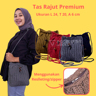 Tas Slempang Rajut Kekinian terbaru 2022 Bahan Benang Rajut Premium