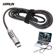 KIPRUN Laptop Cable Lock, Computer Security Cable Lock,  Alloy 4 Digital Password Anti Theft Noteboo