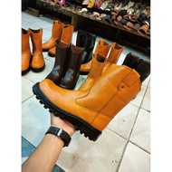 Genuine cowhide steel toe safety shoes