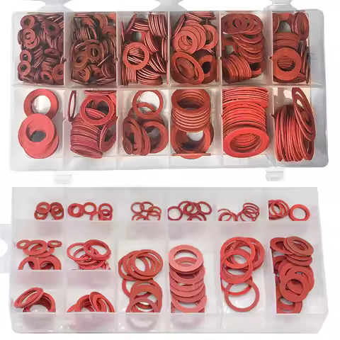 1 Kit 10x5 10x6 10x7 12x8 Steel Flat Pad Insulation Washers Red Paper Meson Gasket Spacer Insulating