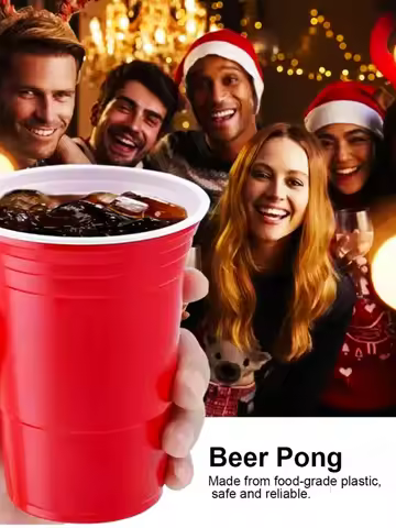 Red 450ml Disposable Plastic Cup Par Beer Pong Cup Reusable Cup Plastic Cup for Children Adults ly D