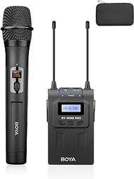 BOYA by-WM8 PRO-K3 UHF Wireless Lavalier Microphone Systems for Cameras Camcorder Smartphone 48-Channel, Real-Monitoring, 984ft, Mic for Live Streaming Video Recording Interview (by-WM8 PRO-K3)