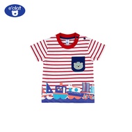 eclat เสื้อยืด เสื้อเด็กผู้ชาย 1-6ปี มีกระดุมคอไหล่เฉพาะ12M-2Y ผ้าcotton100% ผ้ายืด เนื้อนิ่ม 9068