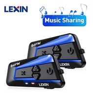 ⓛLexin Bluetooth Motorcycle Intercom 10 Ways Wireless Moto Helmet Headset Interphone B4FM-X Musi ۞유