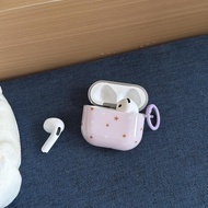 Korean Cute Fresh Purple Star Mushroom Pendant Protective Case for Airpods 4 3 2 1 Airpods pro 4 3 2