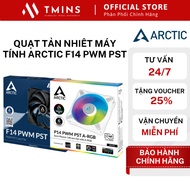 Arctic F14 PWM PST Black, White RGB Computer Cooling Fan, High Performance - Genuine Product