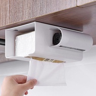 Wall Mounted Self Adhesive Roll  Paper Tissue Box Napkin Holder Plastic Garbage Bag Dispenser Storag