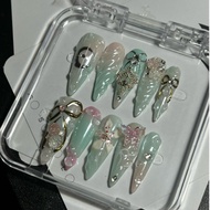 [2H-069]Nailbox Turquoise ombre Design