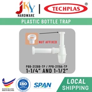 Techplas PVC Plastic Bottle Trap With Nut Affixed 1-1/4″ (32MM) Bathroom Basin &amp; 1-1/2″ (40MM) Kitchen Sink