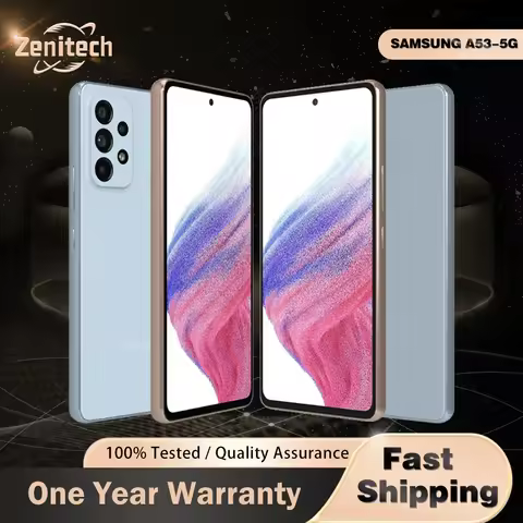 Original Samsung Galaxy A53 A536U A536B/DS 5G Mobile Phone NFC 6GB+128GB 6.5" 64MP+32MP Exynos 1280 
